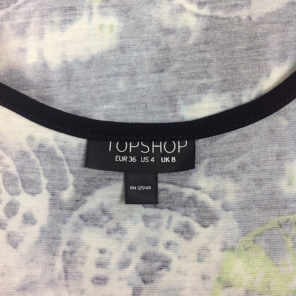 Topshop Tie Dyed Fitted Dress Sz 4 - Picture 5 of 6